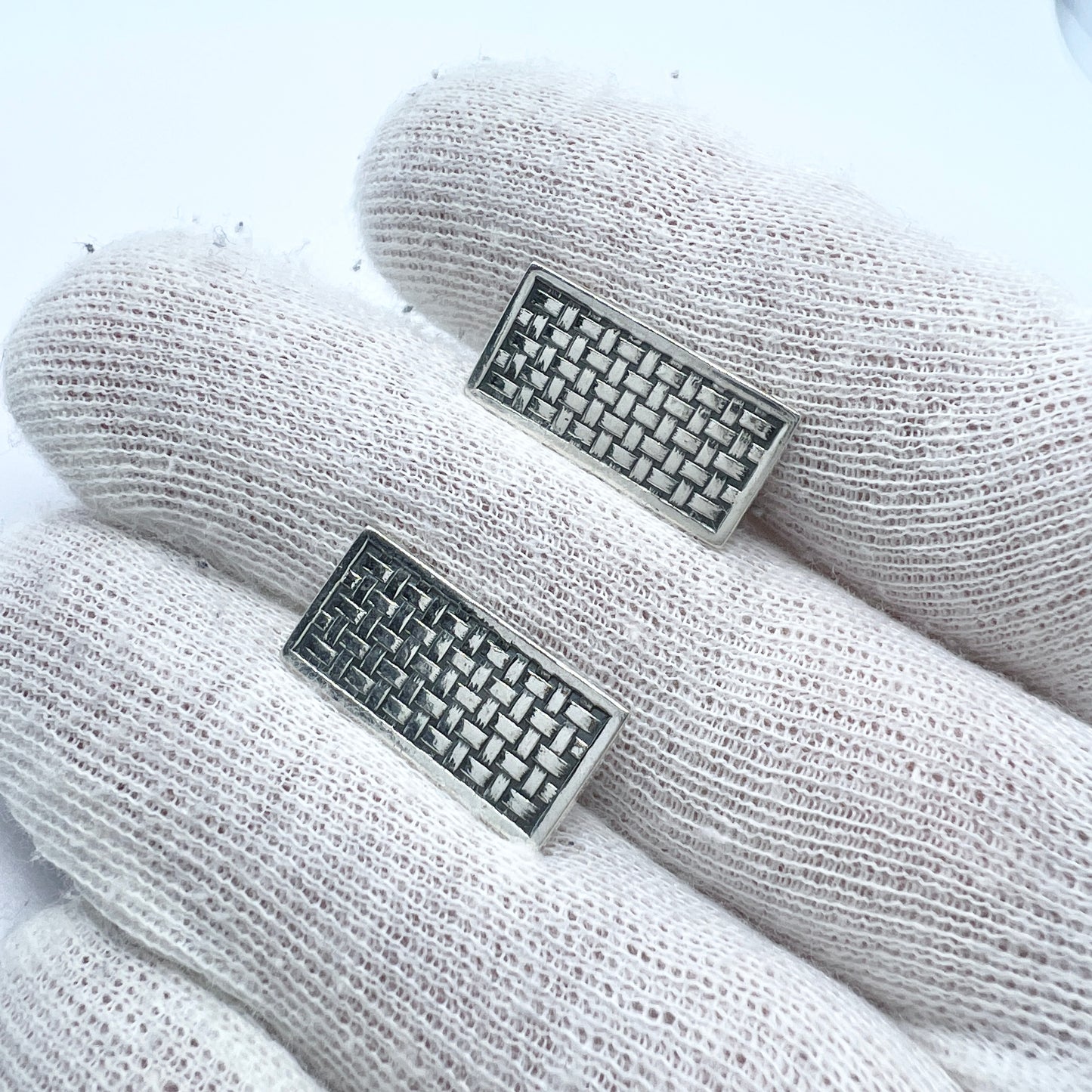 Turun Hopea, Finland 1966 Vintage Solid Silver Cufflinks