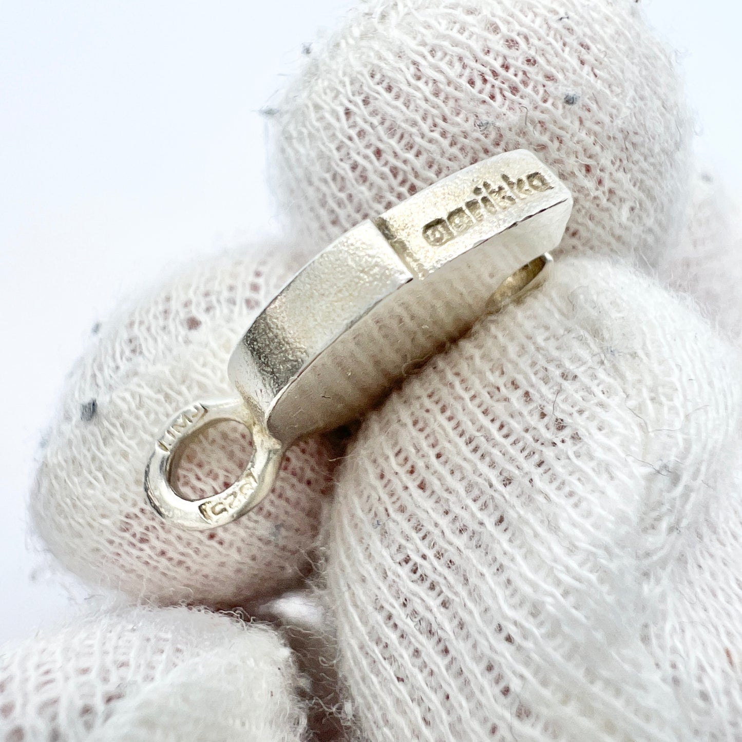 Aarikka, Finland Vintage Sterling Silver Polar Bear Charm Pendant.