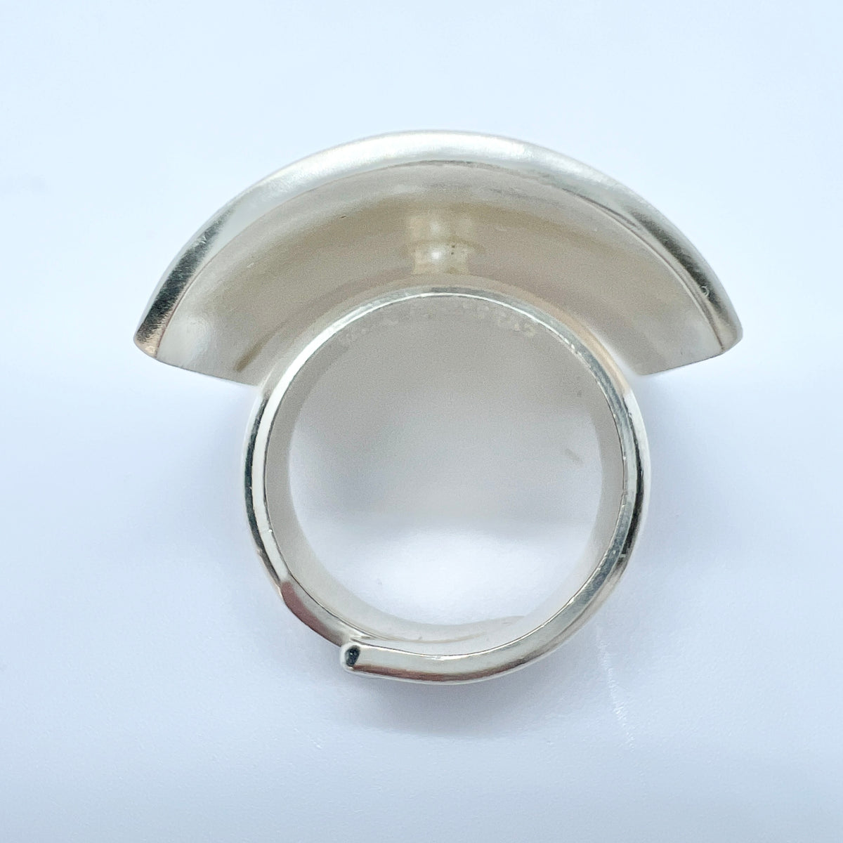 David-Andersen designer Millie Behrens Vintage Bold Sterling Silver Enamel Adjustable Size Ring