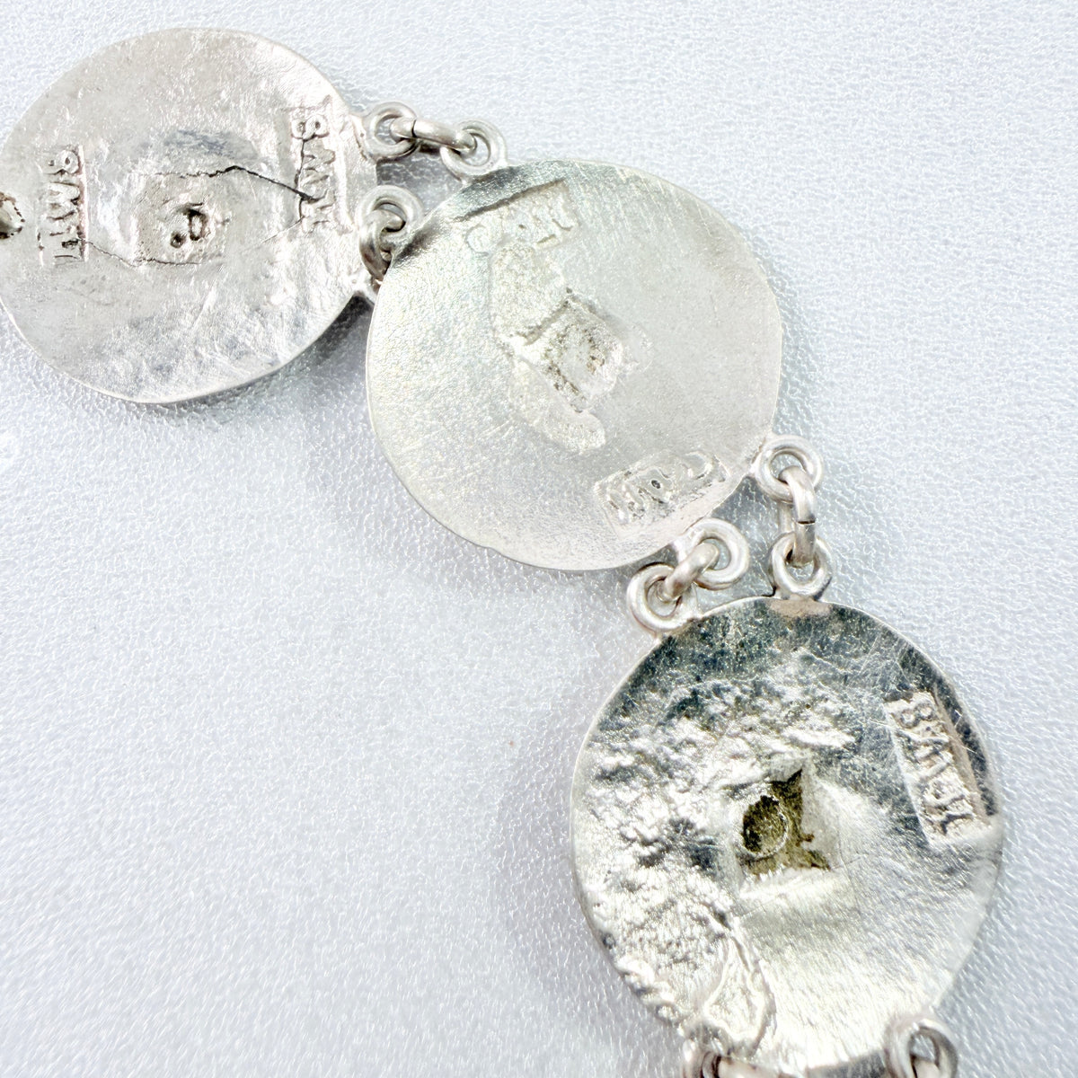 Sweden. Antique ca 1830s Silver Button Bracelet.