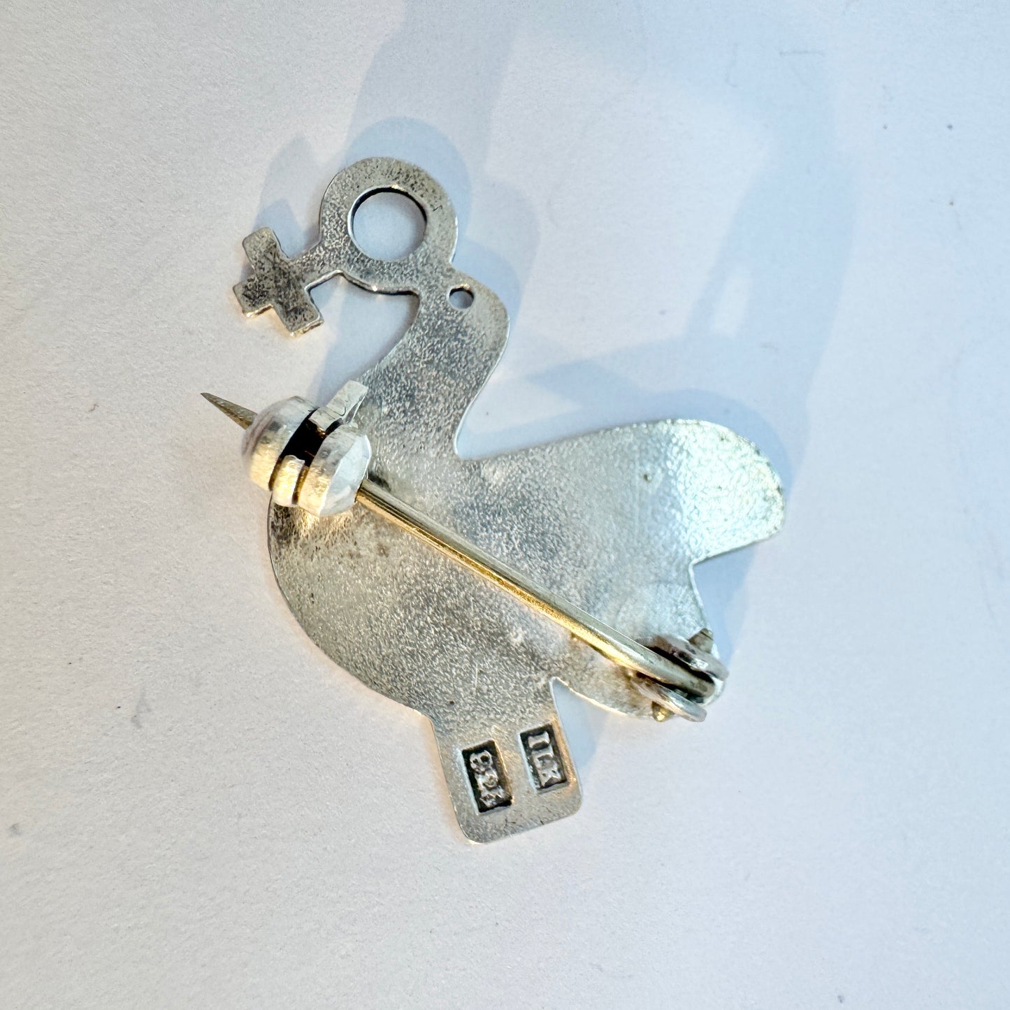 Inga-Lena Karlsson, Sweden. Vintage Sterling Silver Peace for Women Brooch.