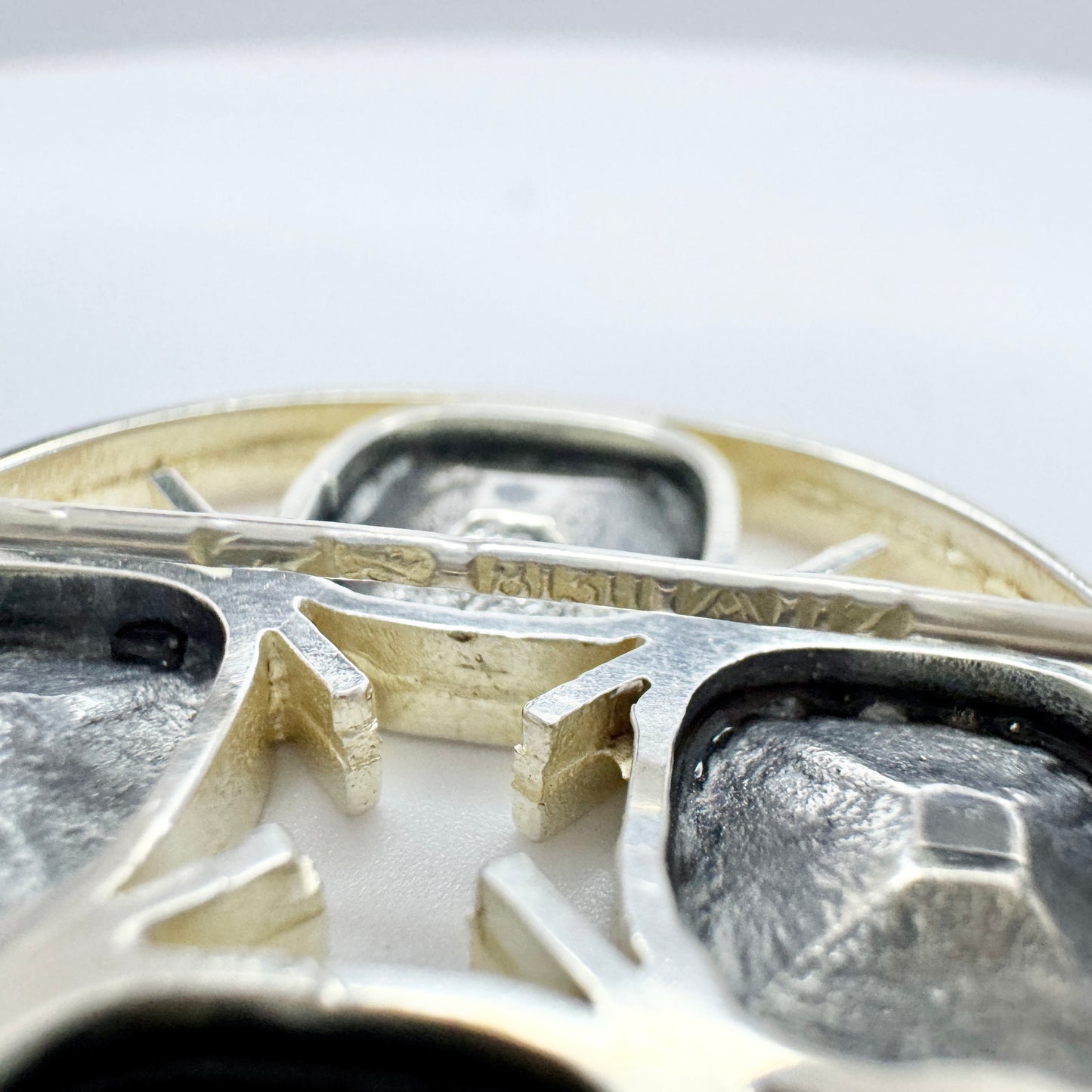 Salovaara, Finland 1962. Vintage Solid Silver Brooch.