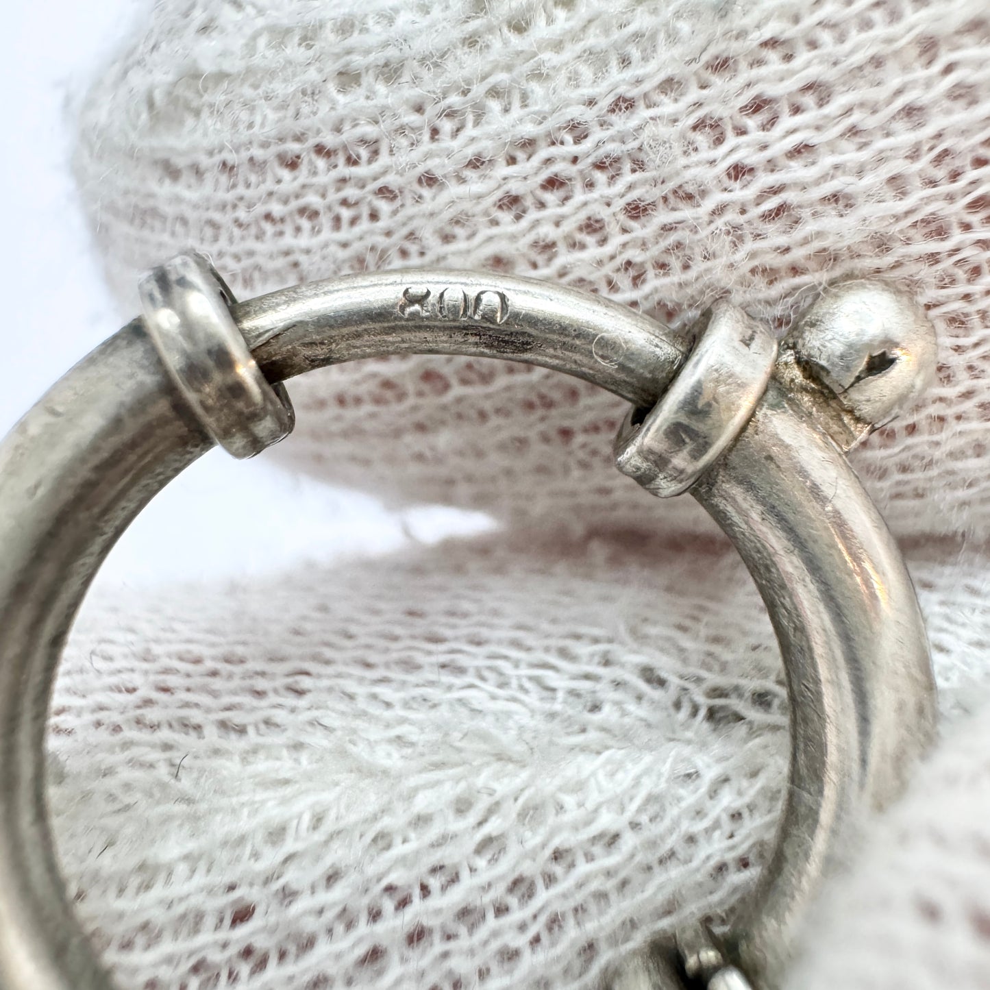 Solid Silver Watch Chain. Fob Pendant Hallmarked William Adams Ltd 1928.