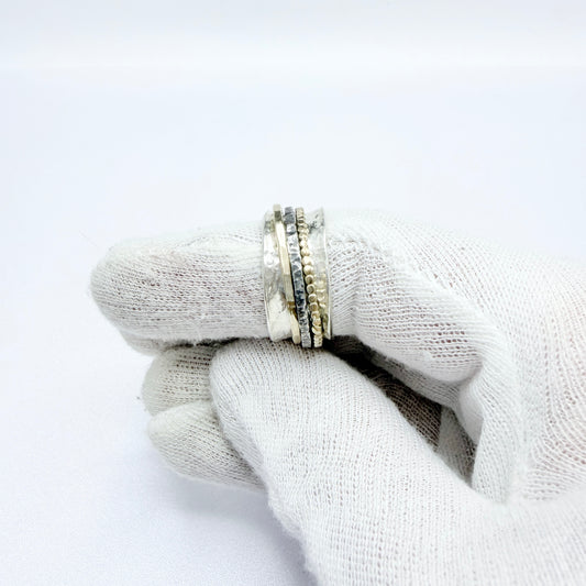 Vintage Sterling Silver 14k Gold Ring.