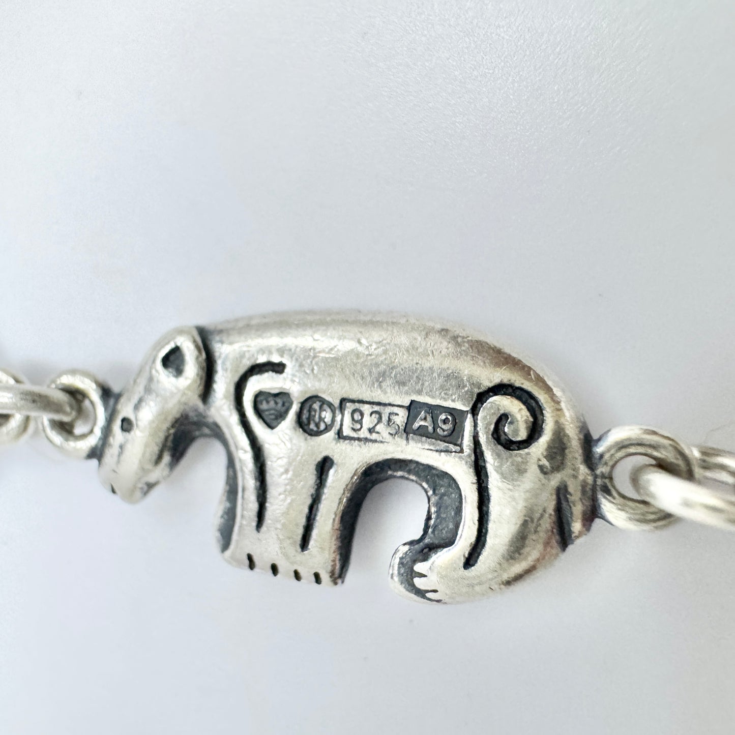 Kalevala Koru, Finland 2002. Sterling Silver Bear Bracelet.