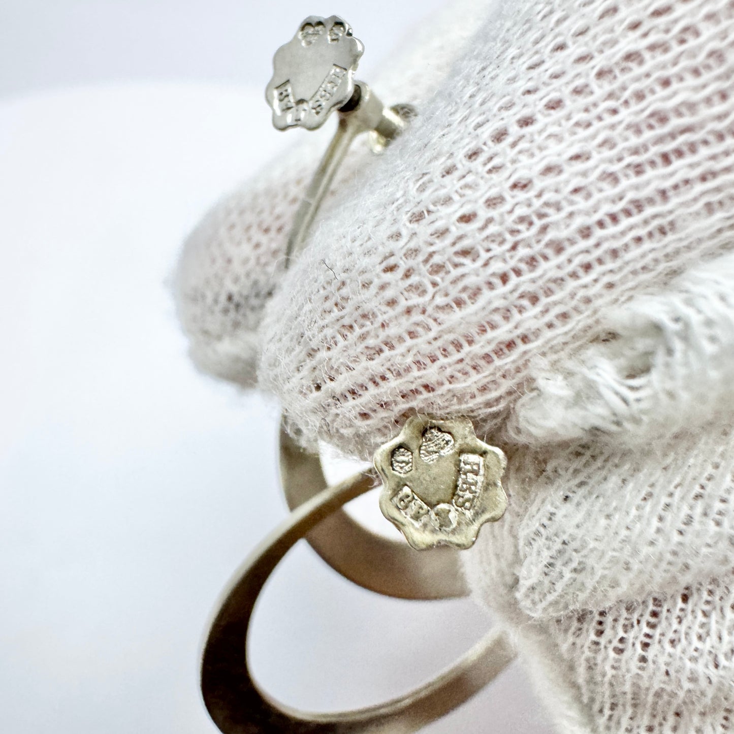 Holger Stjerntoft. Sweden 1951. Vintage Sterling Silver Earrings.