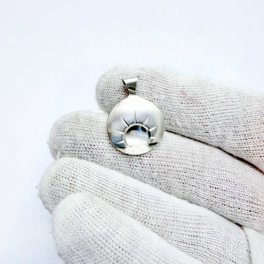 Arktis-Smedjan, Sweden 1986. Vintage Sterling Silver Midnight Sun Pendant