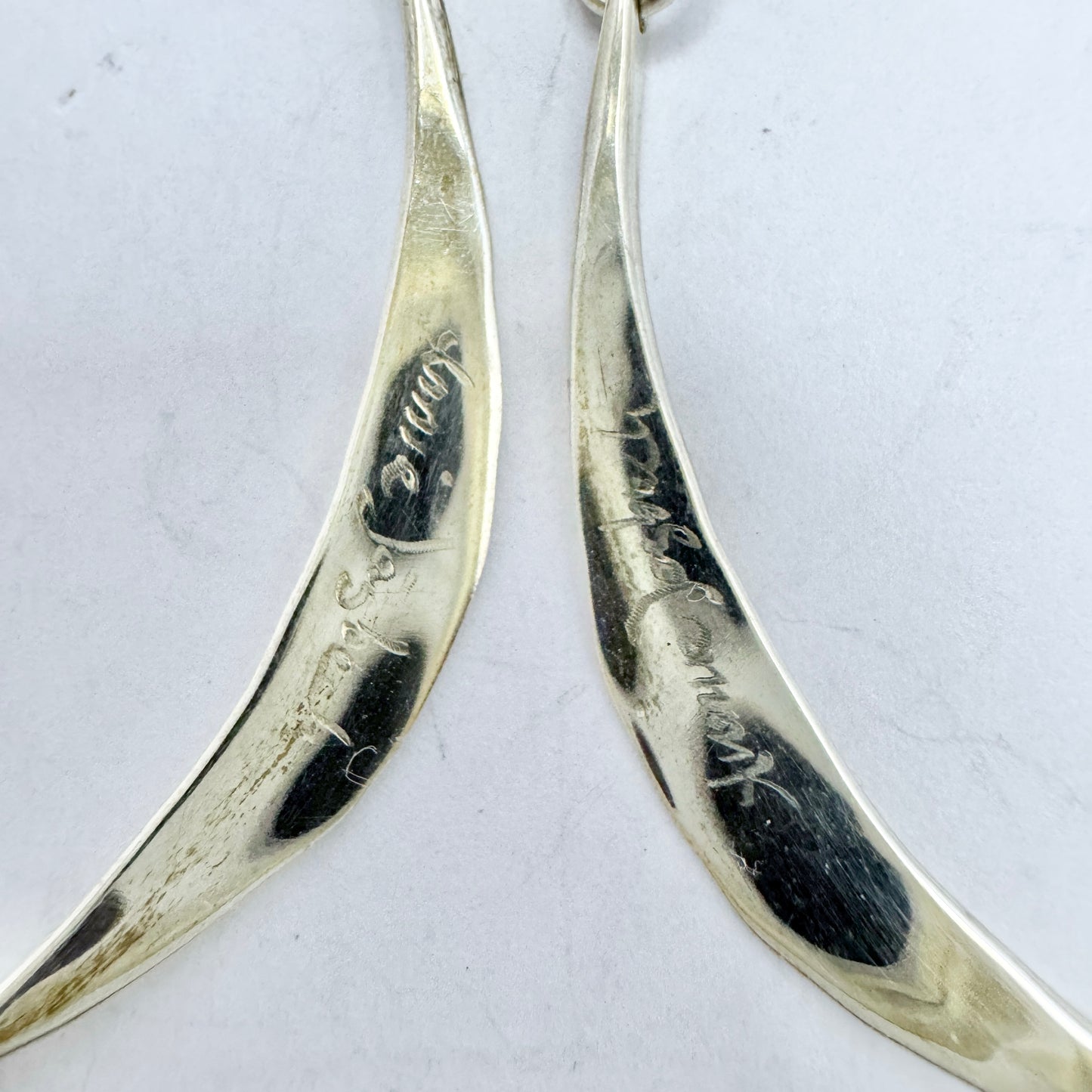 Annie Jägbeck, Sweden 1980s. Vintage Sterling Silver Earrings. Signed