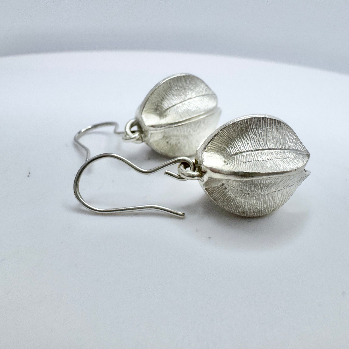 Kalevala Koru, Finland Vintage Sterling Silver Snow Flower Earrings