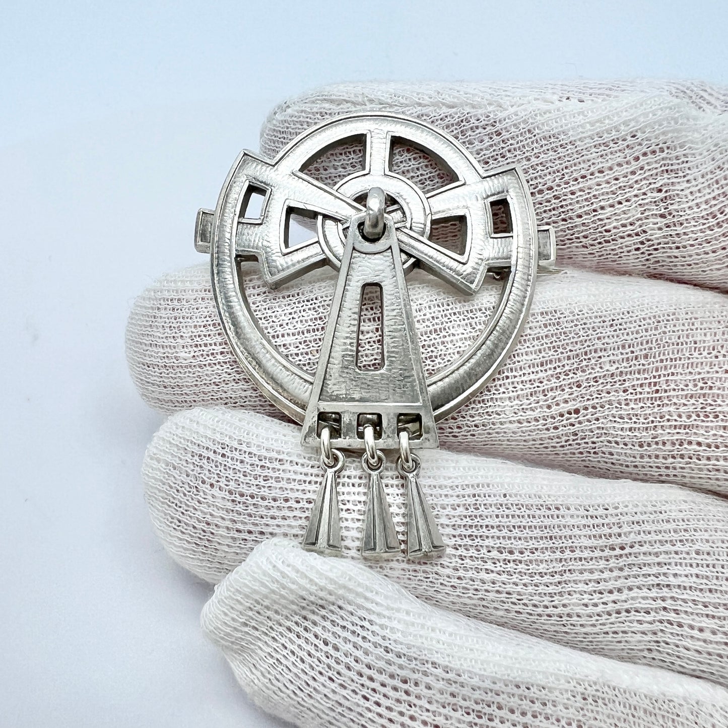Germany c 1910. Antique Jugendstil Solid Silver Brooch.