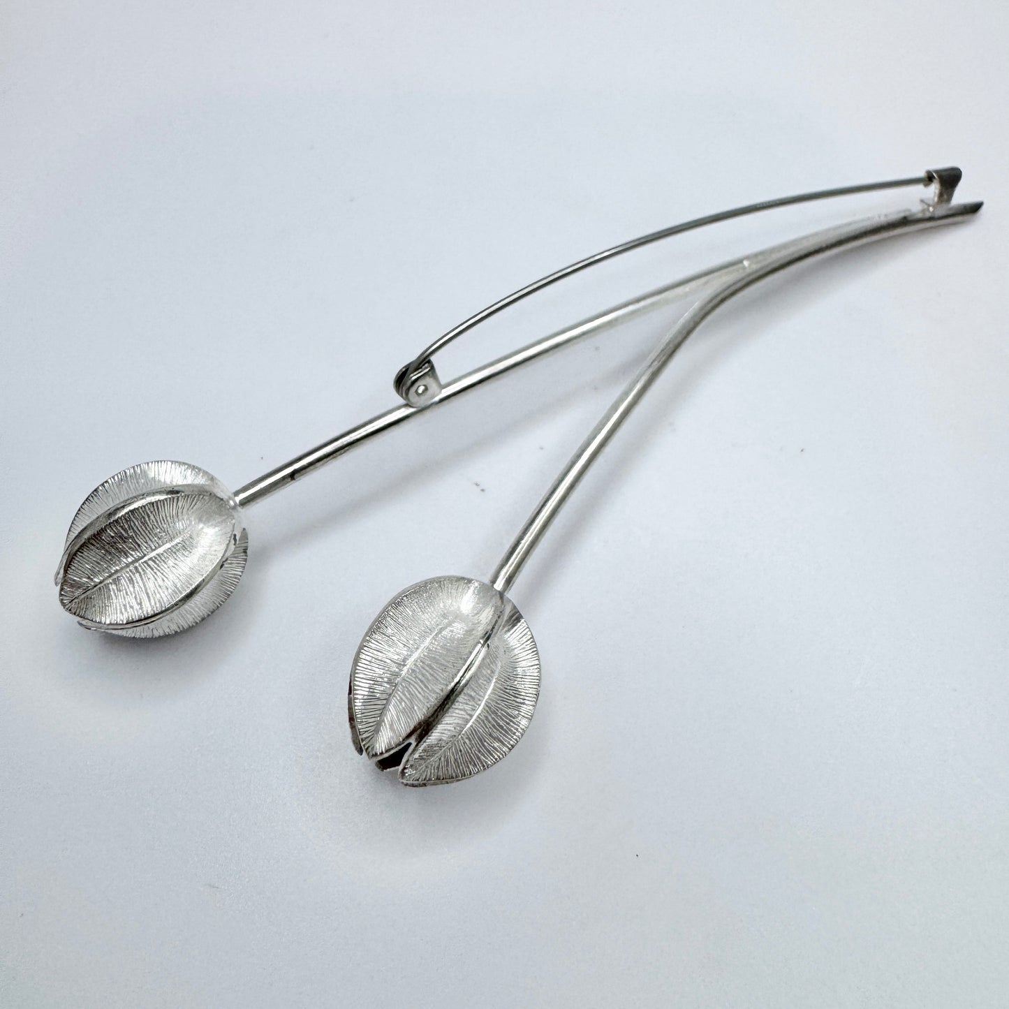 Kalevala Koru, Finland. Large Sterling Silver Snow Flower Brooch.