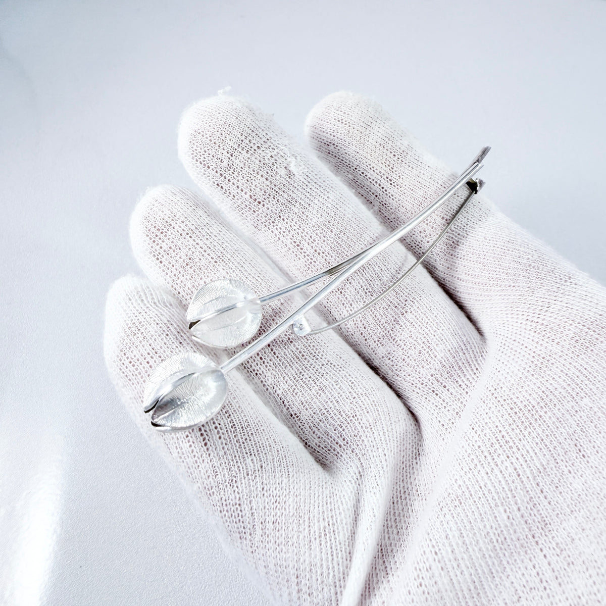 Kalevala Koru, Finland. Large Sterling Silver Snow Flower Brooch.