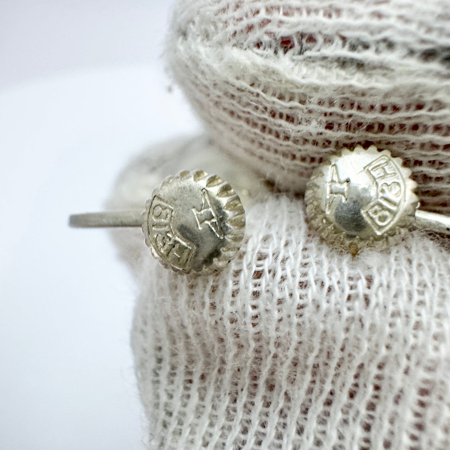 Elis Kauppi, Kupittaan Kulta Finland 1960s. Vintage Solid Silver Aventurine Earrings