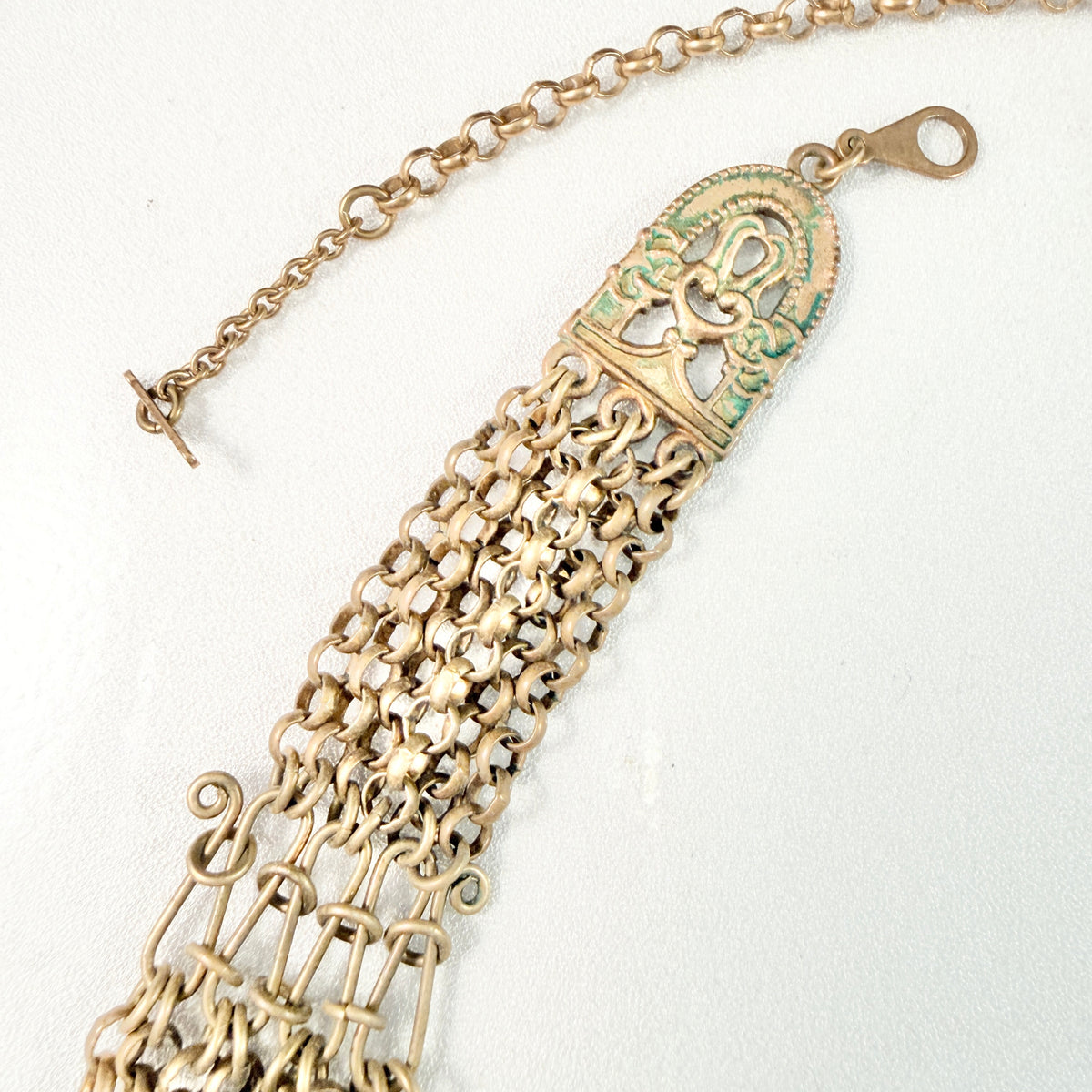 Kalevala Koru, Finland Vintage Bold Bronze Necklace. Design: Birds of Paradise