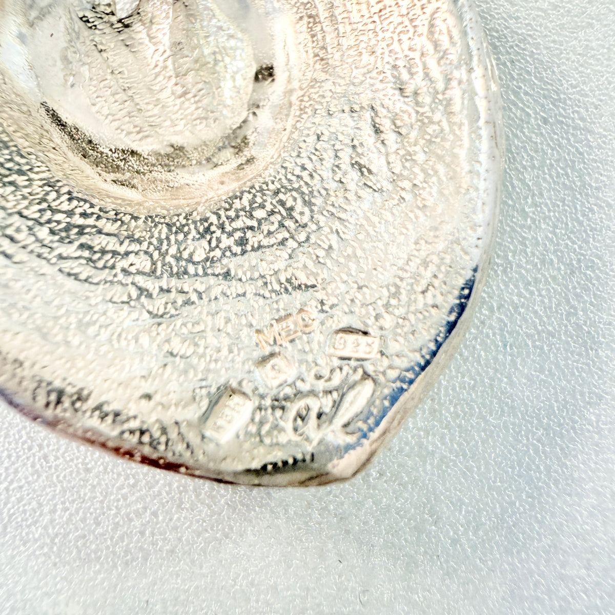 Bengt Hallberg, Sweden. Vintage Sterling Silver Organic Pendant Necklace. Designer Signature.