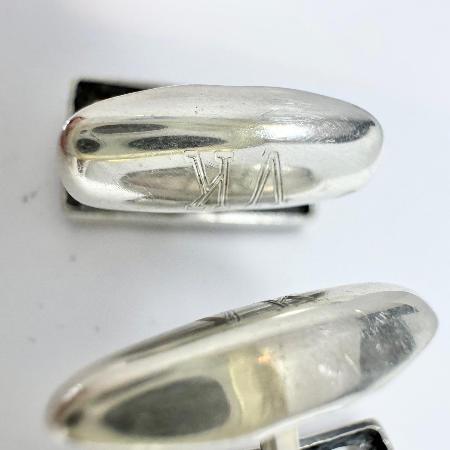 Martti Viikinniemi, Finland year 1970. Vintage Solid Silver Cufflinks.