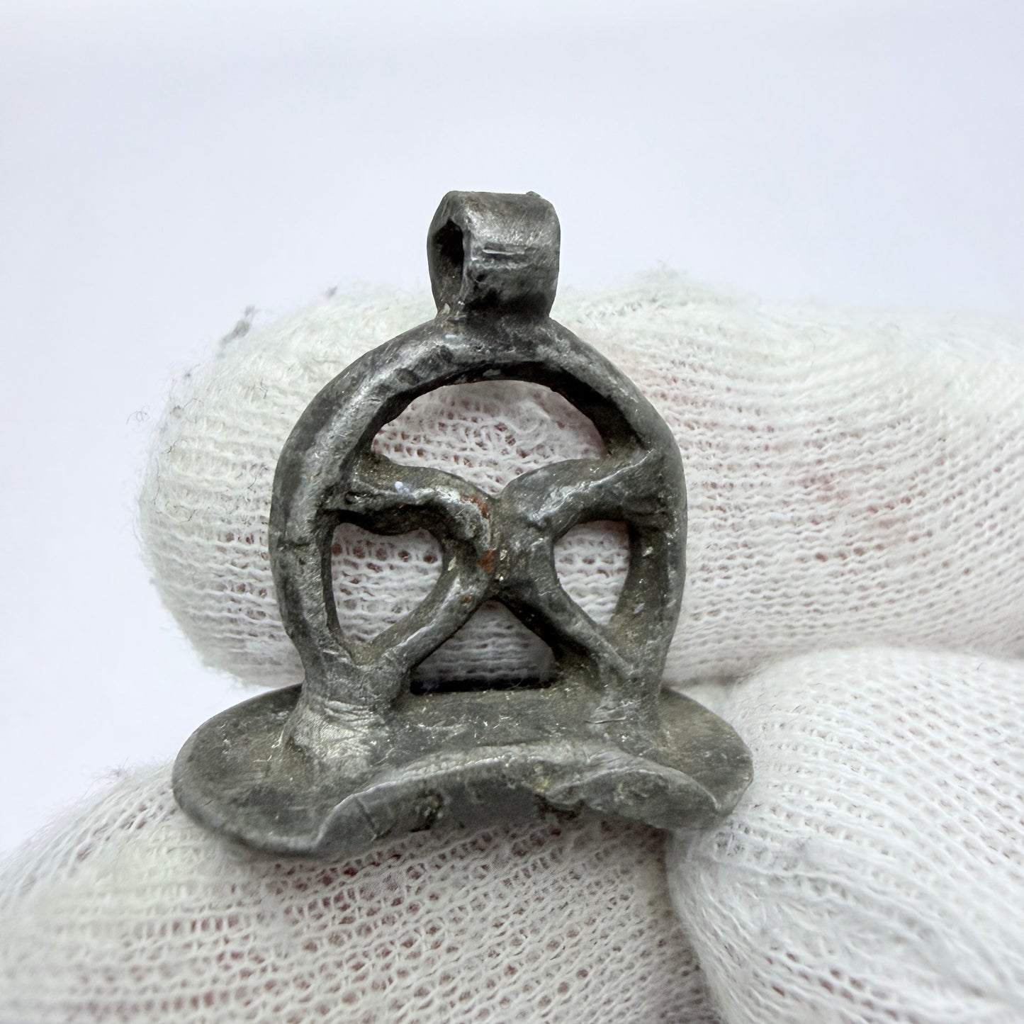 Antique 1700s Iron Wax Seal Stamp Pendant. "GSS"