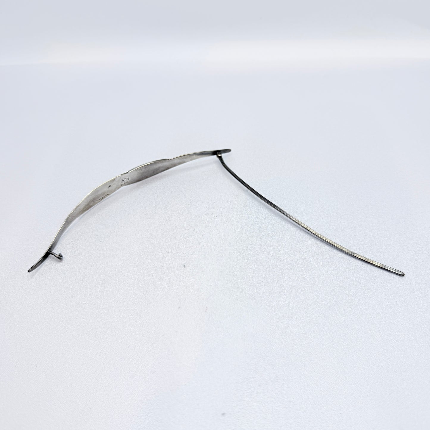 JoPol Joan Polsdorfer for Georg Jensen Large 5.5" Silver Hair Barrette Cloak Brooch.