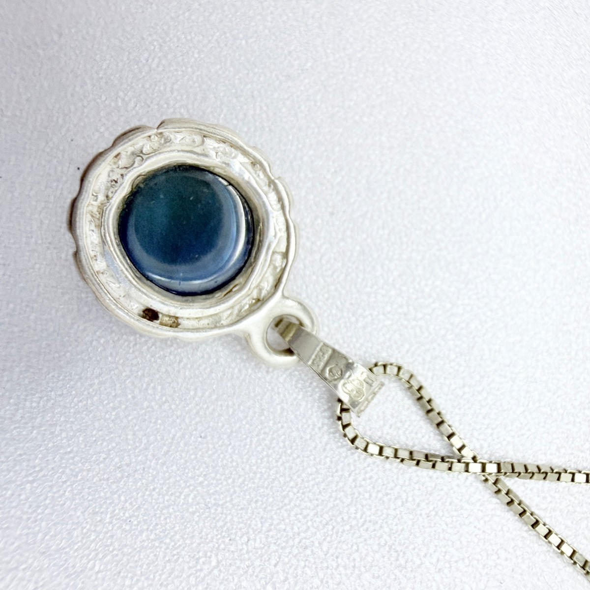 O Nordström, Sweden 1970-80s. Solid SIlver Bergslagen-stone Pendant Necklace.