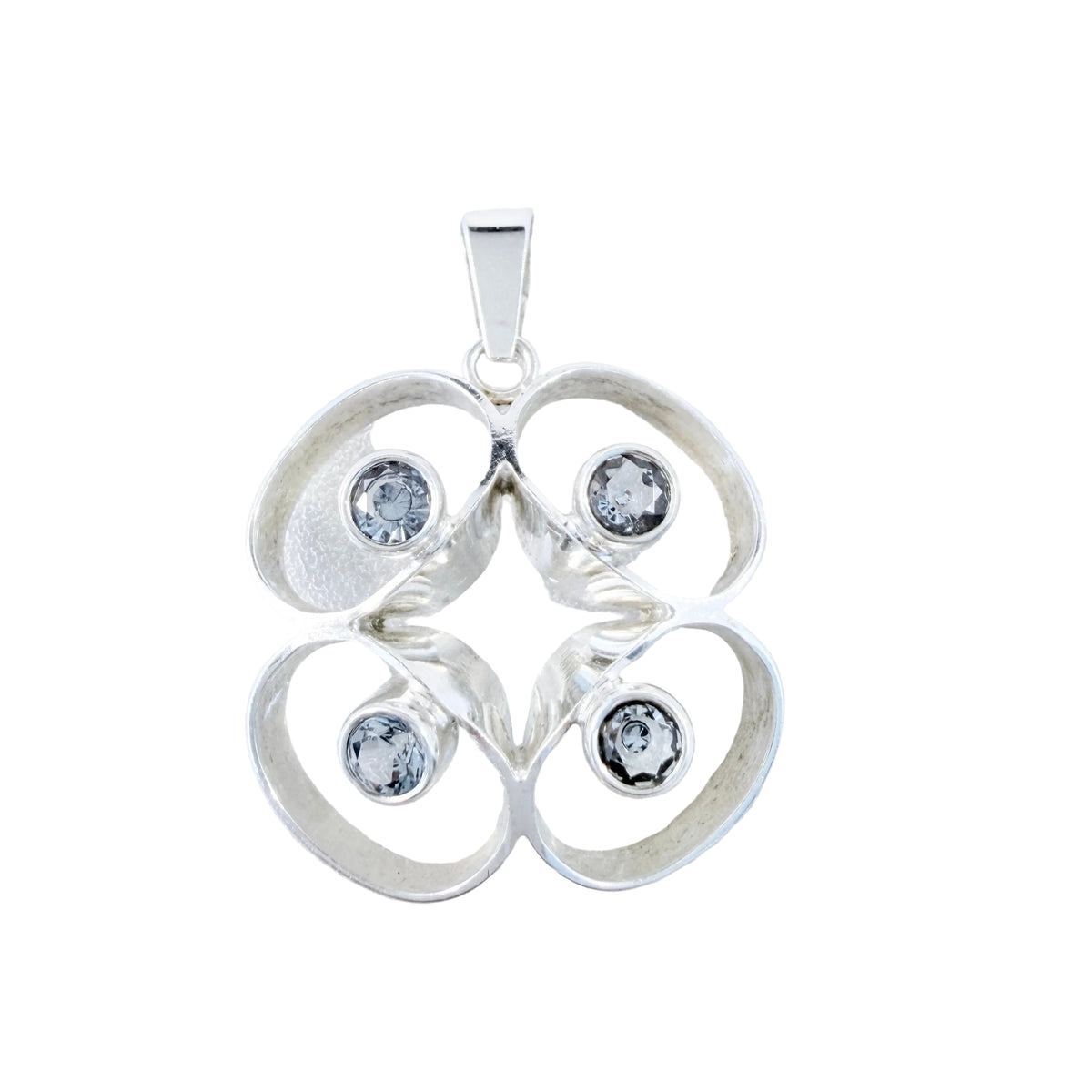 Salovaara, Finland Vintage Sterling Silver Synthetic Spinel Pendant.