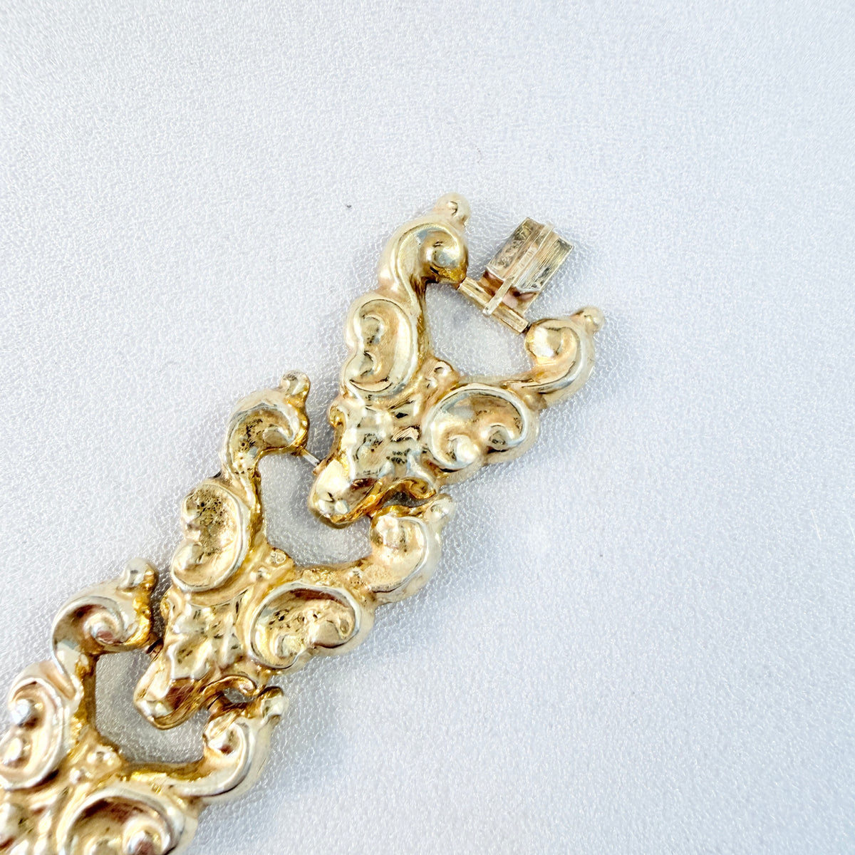 T Brandt, Sweden year 1888. Antique Victorian Gold Gilt Silver Bracelet.