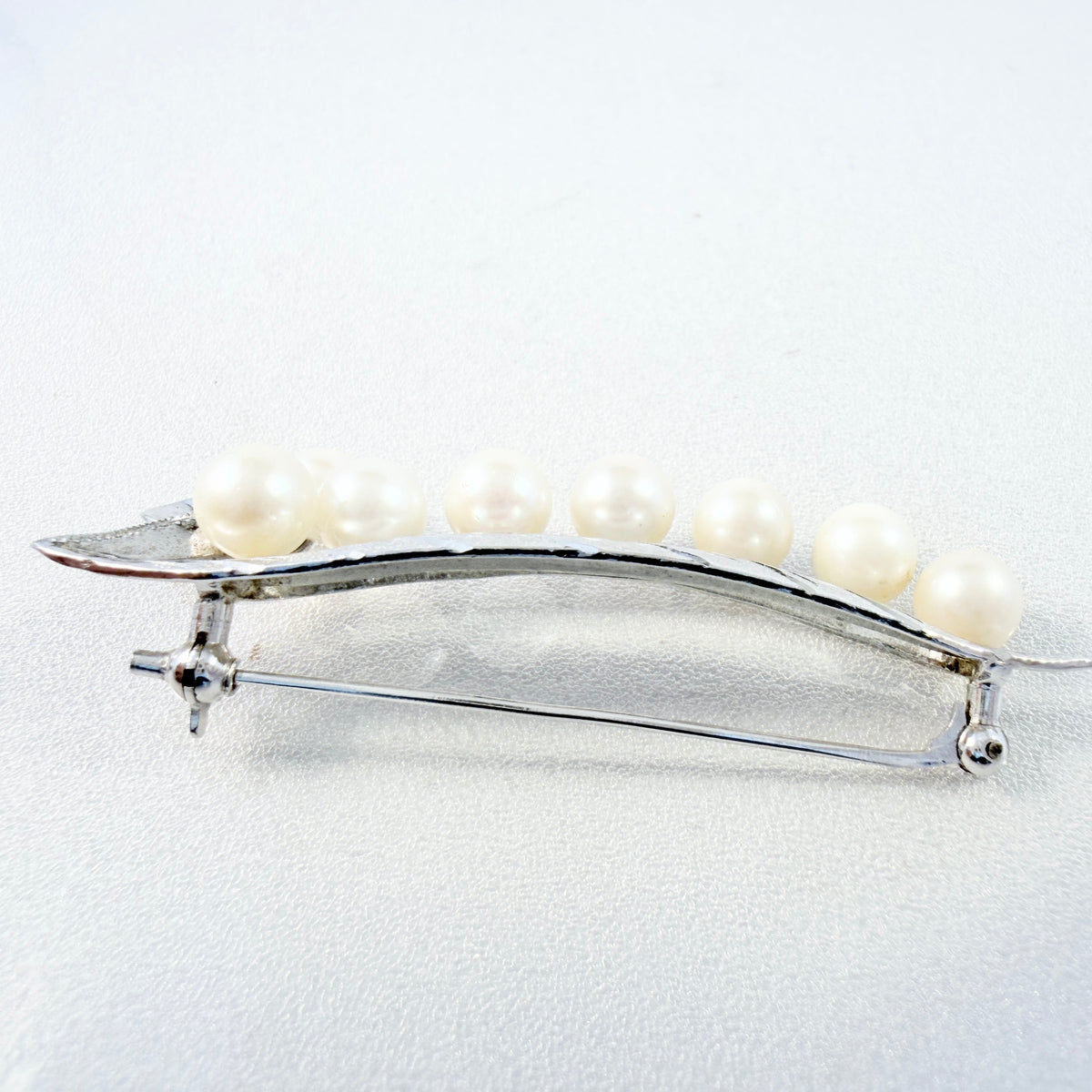 Japan. Vintage Sterling Silver Pearl Brooch.