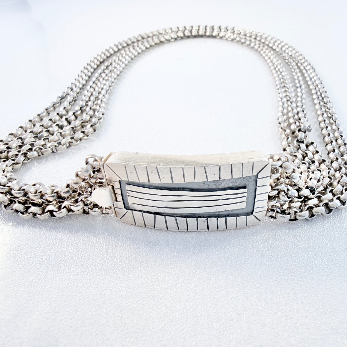 Tage Svensson, Sweden 1955. Vintage Mid-century Solid Silver Choker Necklace.