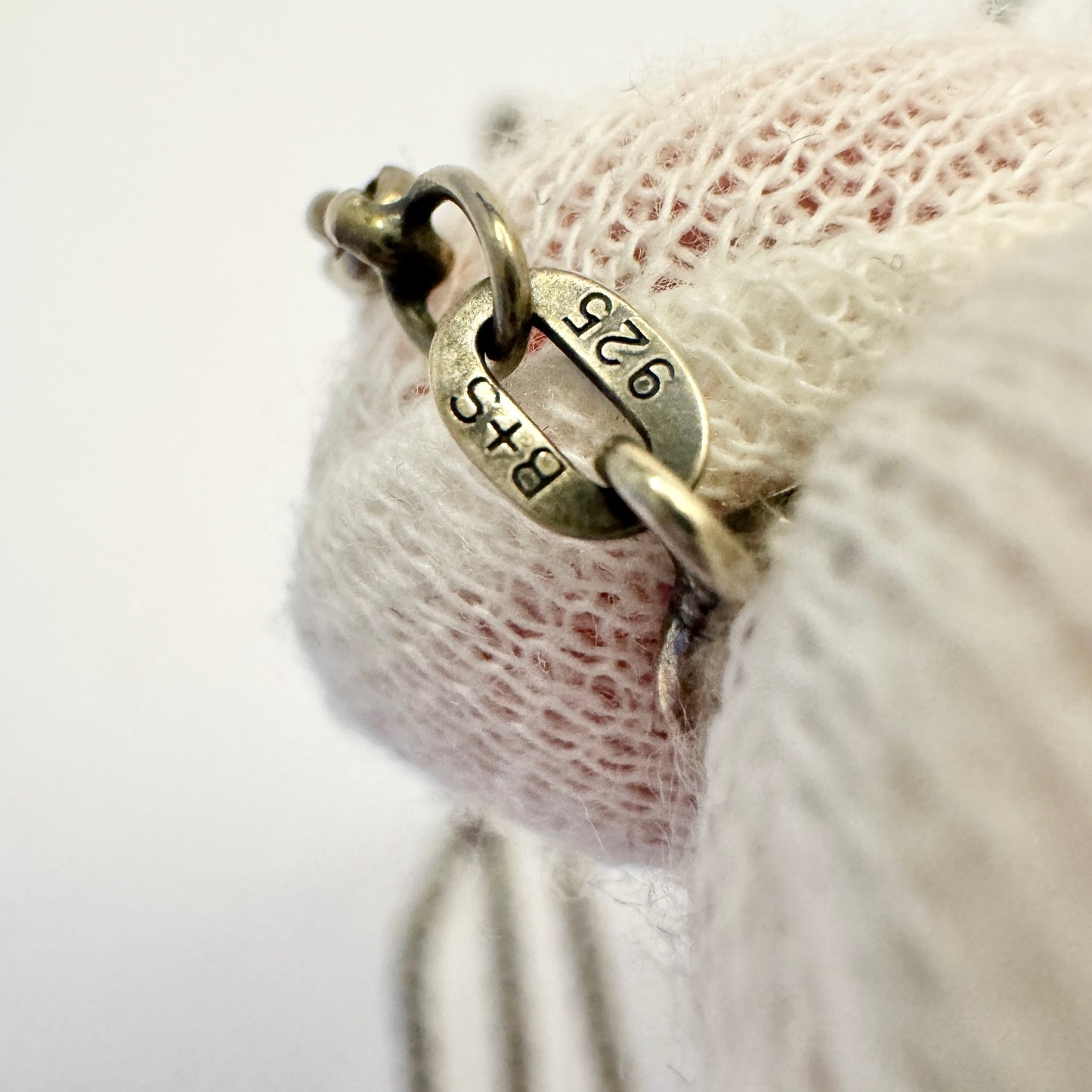 B+S, Vintage Sterling Silver 27.5 inch Belcher Chain Necklace.