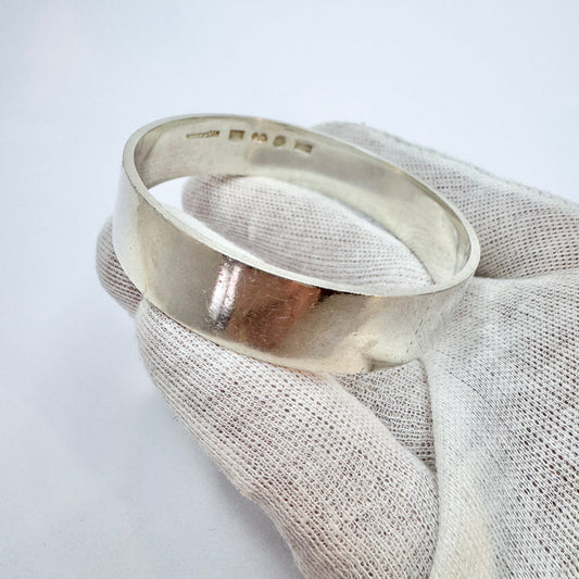 Cecilia and KI Johansson, Sweden 1972. Chunky Vintage Sterling Silver Bangle Bracelet.