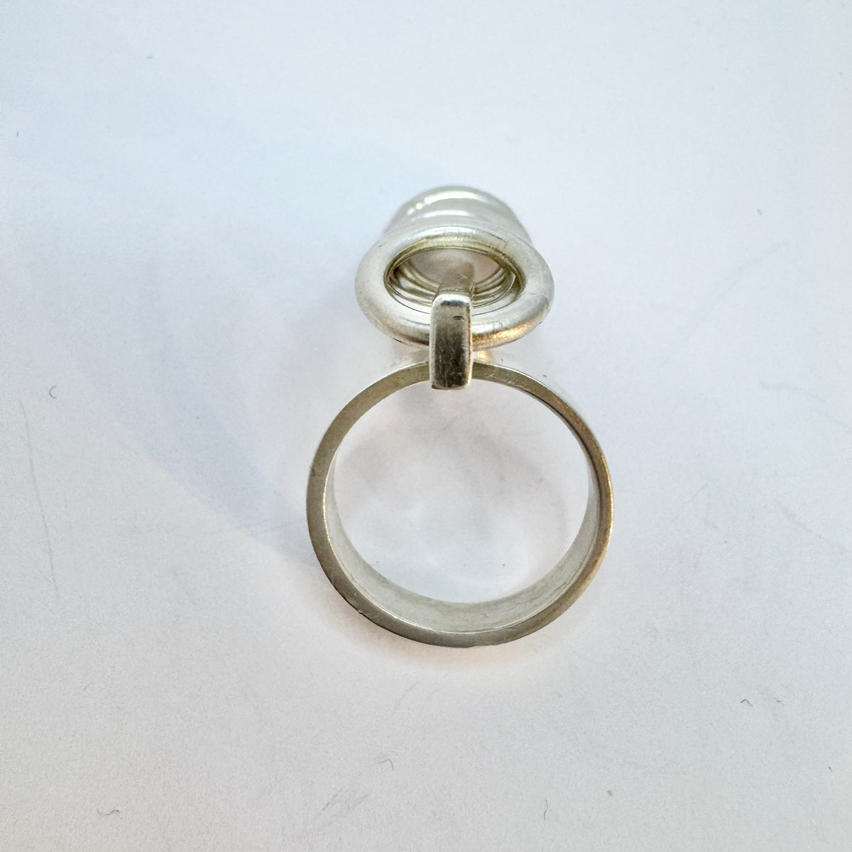 Hans Hansen, Denmark 1960s. Vintage Sterling Silver Kinetic Ring.
