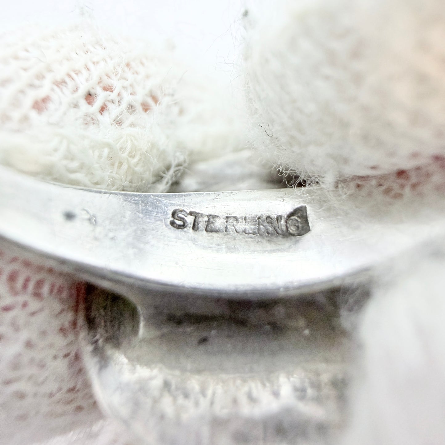 Antique American Sterling Silver Owl Ring.