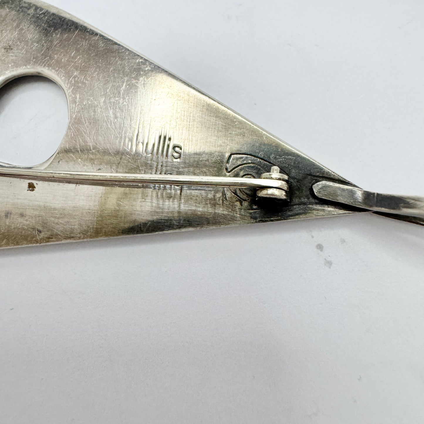 Phyllis Sklar, USA. Vintage Modernist Sterling Silver Pendant.