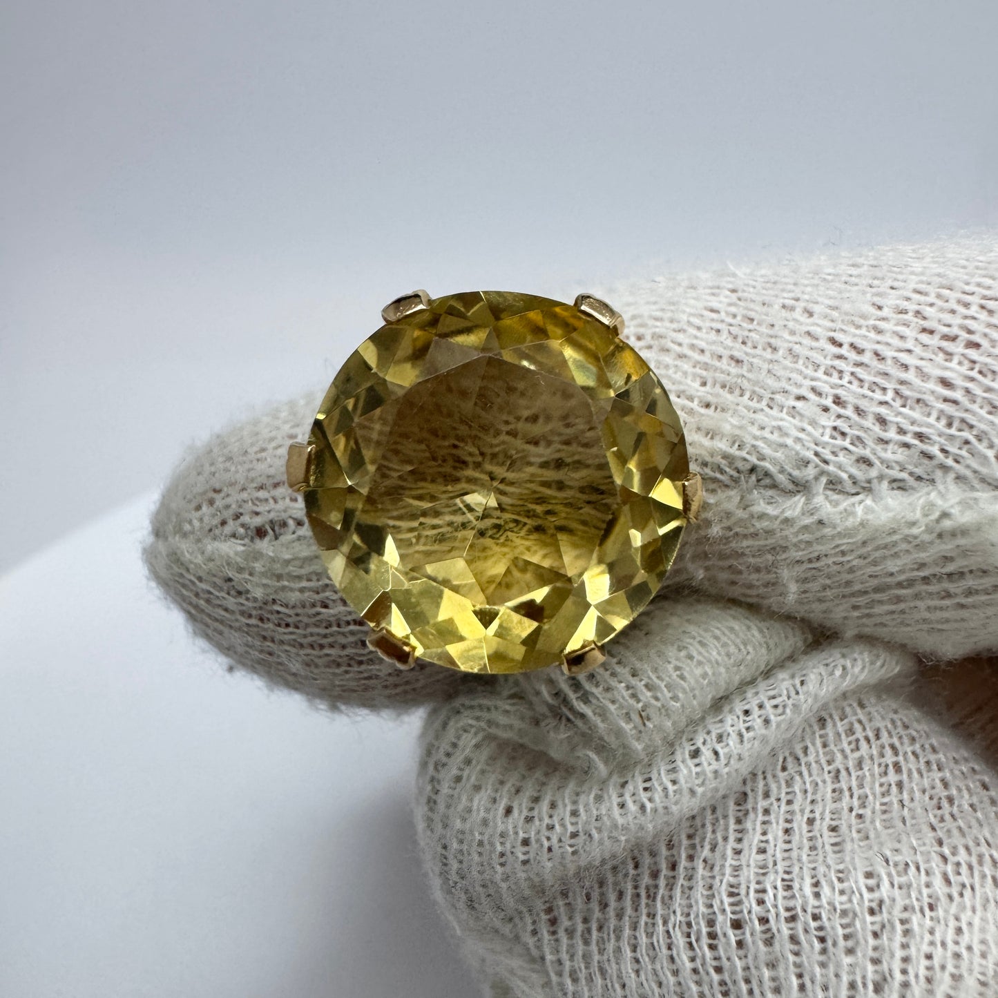 Markström, Sweden 1966. Vintage 18k Gold Citrine Cocktail Ring
