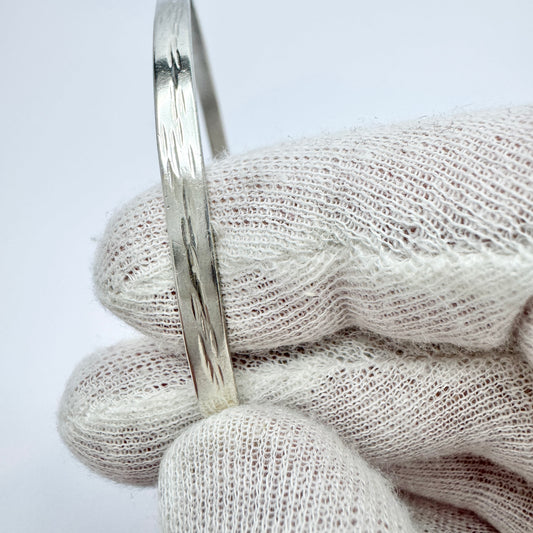 Owe Johansson, Sweden 1969. Vintage Sterling Silver Bangle Bracelet.