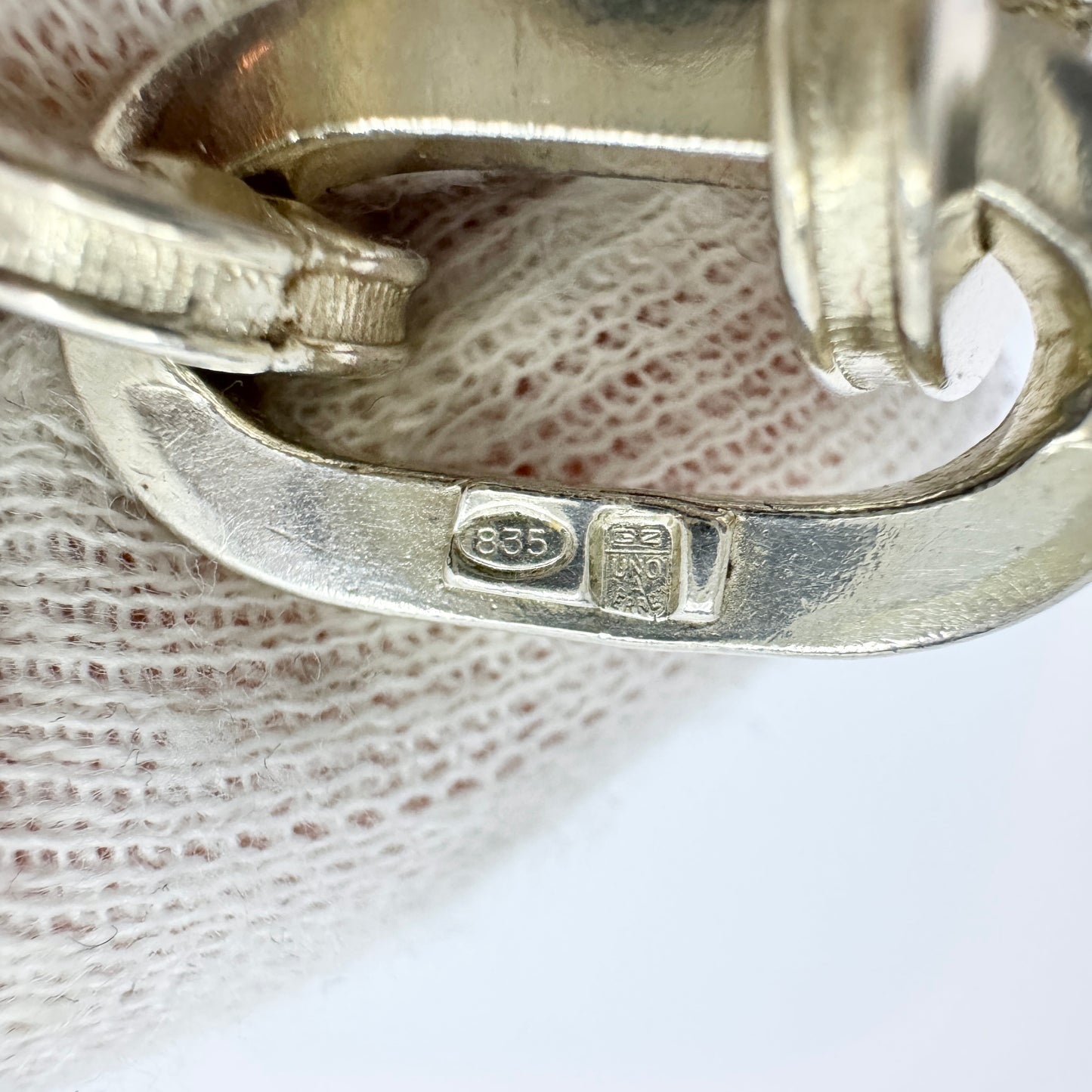 Uno A Erre, Italy. Massive Vintage Solid Silver Chain Unisex Necklace.