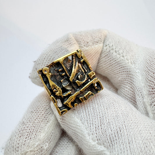 Jorma Laine, Finland. Vintage Bronze Ring.