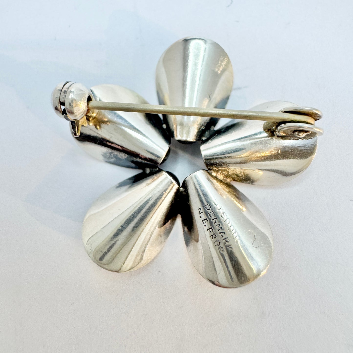 Niels Erik From, Denmark 1950s. Vintage Sterling Silver Brooch.