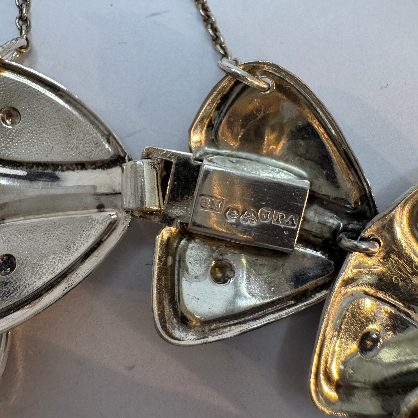 Victor Janson, Sweden year 1960. Vintage Mid-century Modern Sterling Silver Bracelet.