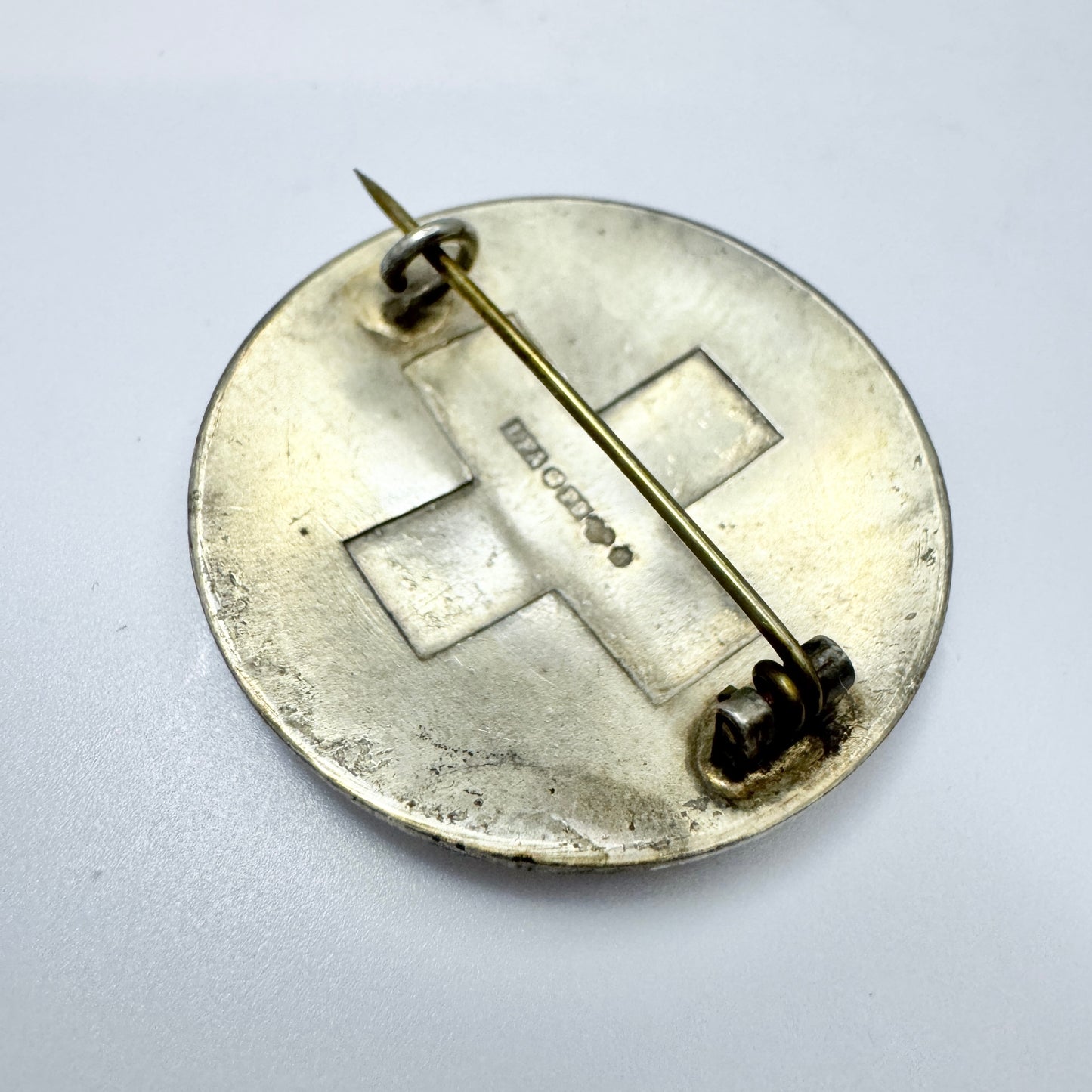 Lagerströms, Sweden 1965. Vintage Sterling Silver Nurse Brooch Badge