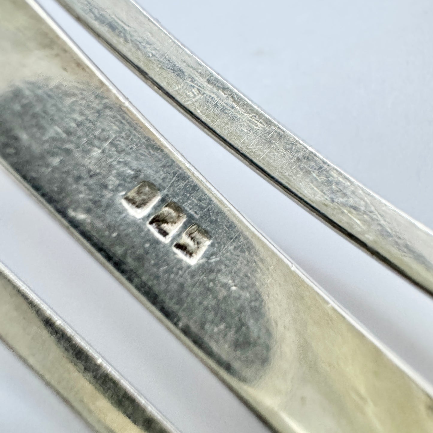 Vintage Sterling Silver Bangle Stack.