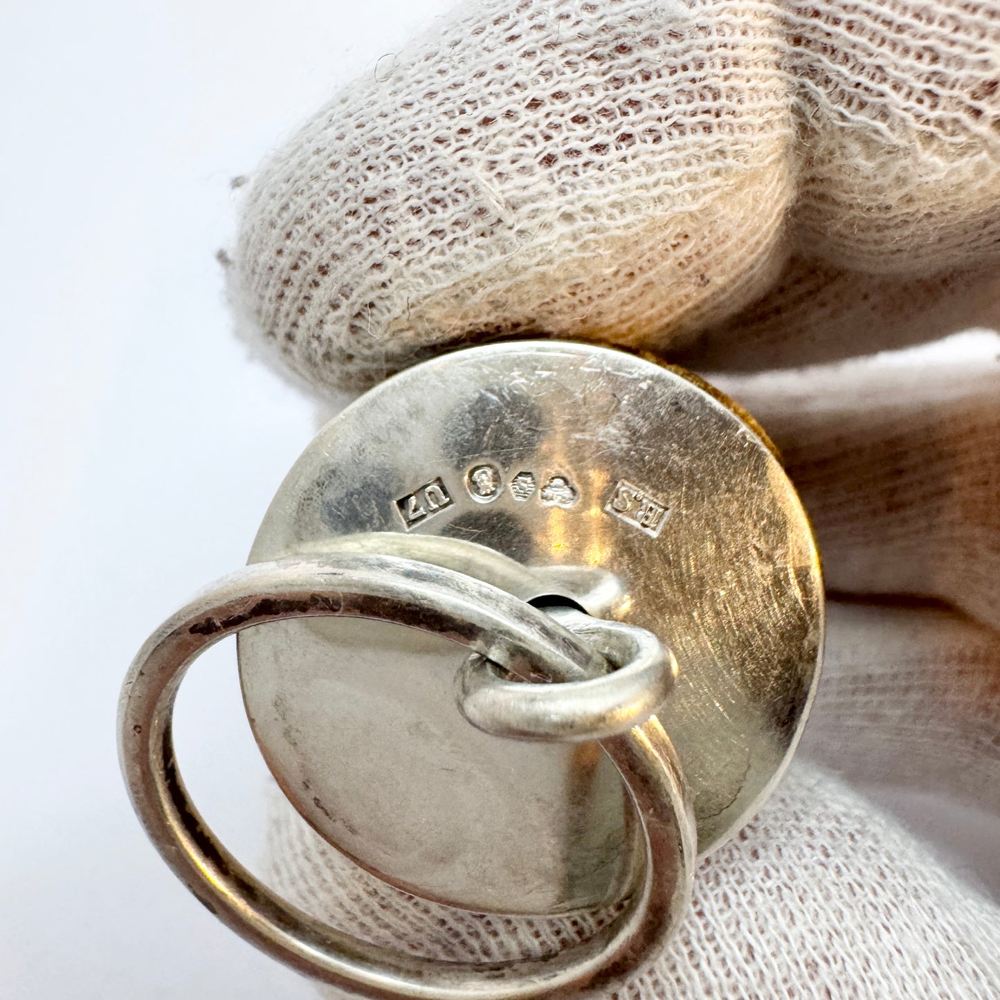 Skare Richard Gregorius, Sweden 1922. Antique Silver Wine Cork Stopper. (Pendant)