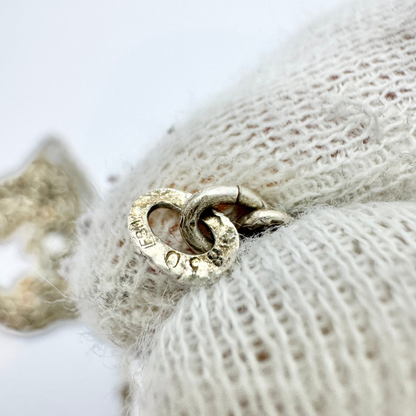 Friedrich Binder, Germany. Vintage c 1950s Solid Silver 81cm Chain.