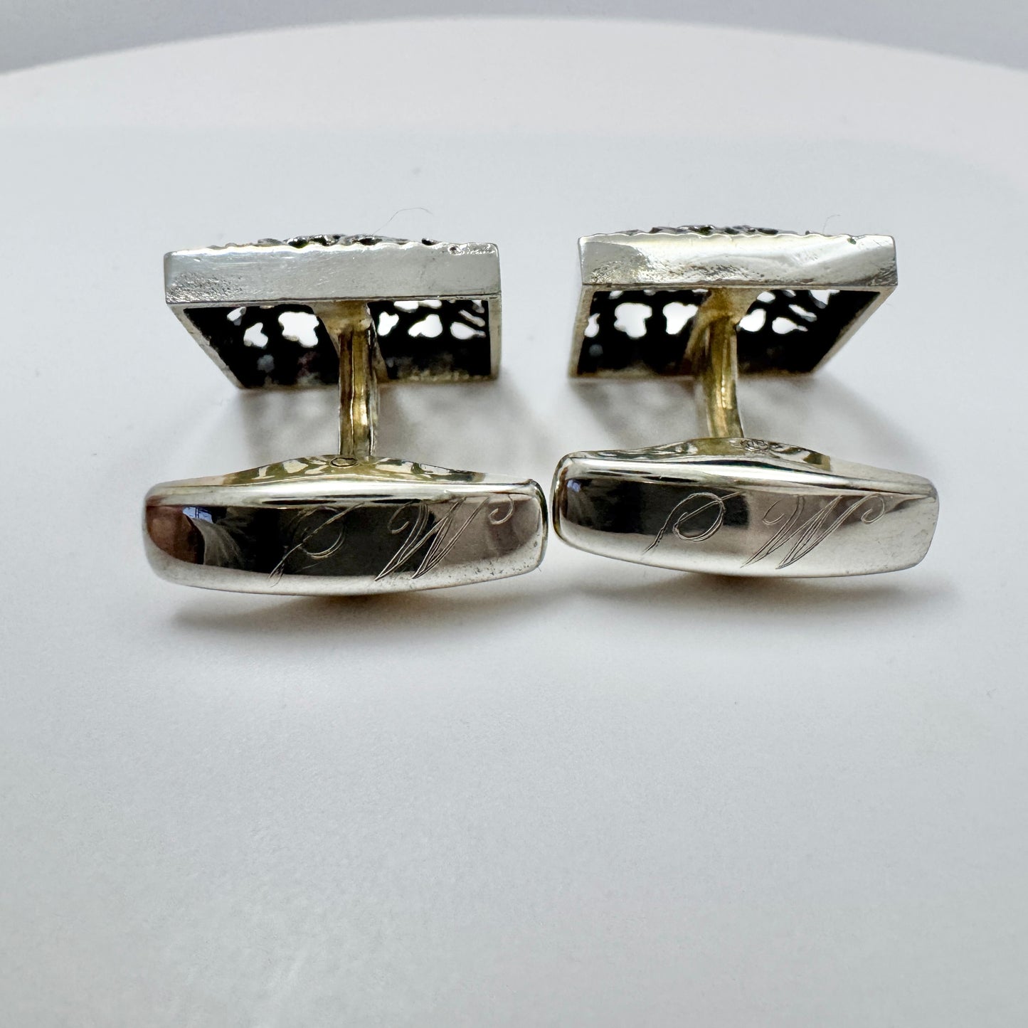 Alpo Tammi, Finland 1968. Vintage Solid Silver Cufflinks.
