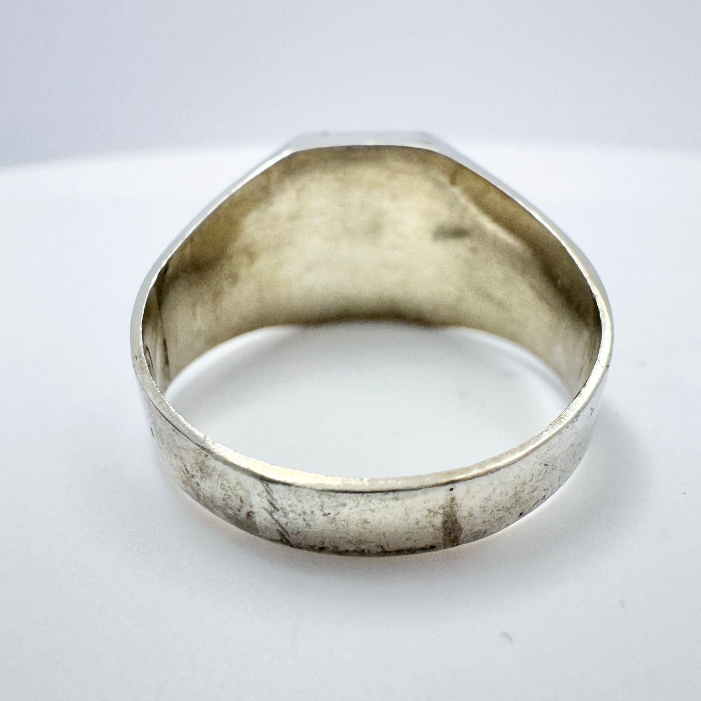 ヴィンテージ 中東 ソリッドシルバー ラピスラズリ メンズ シグネットリング