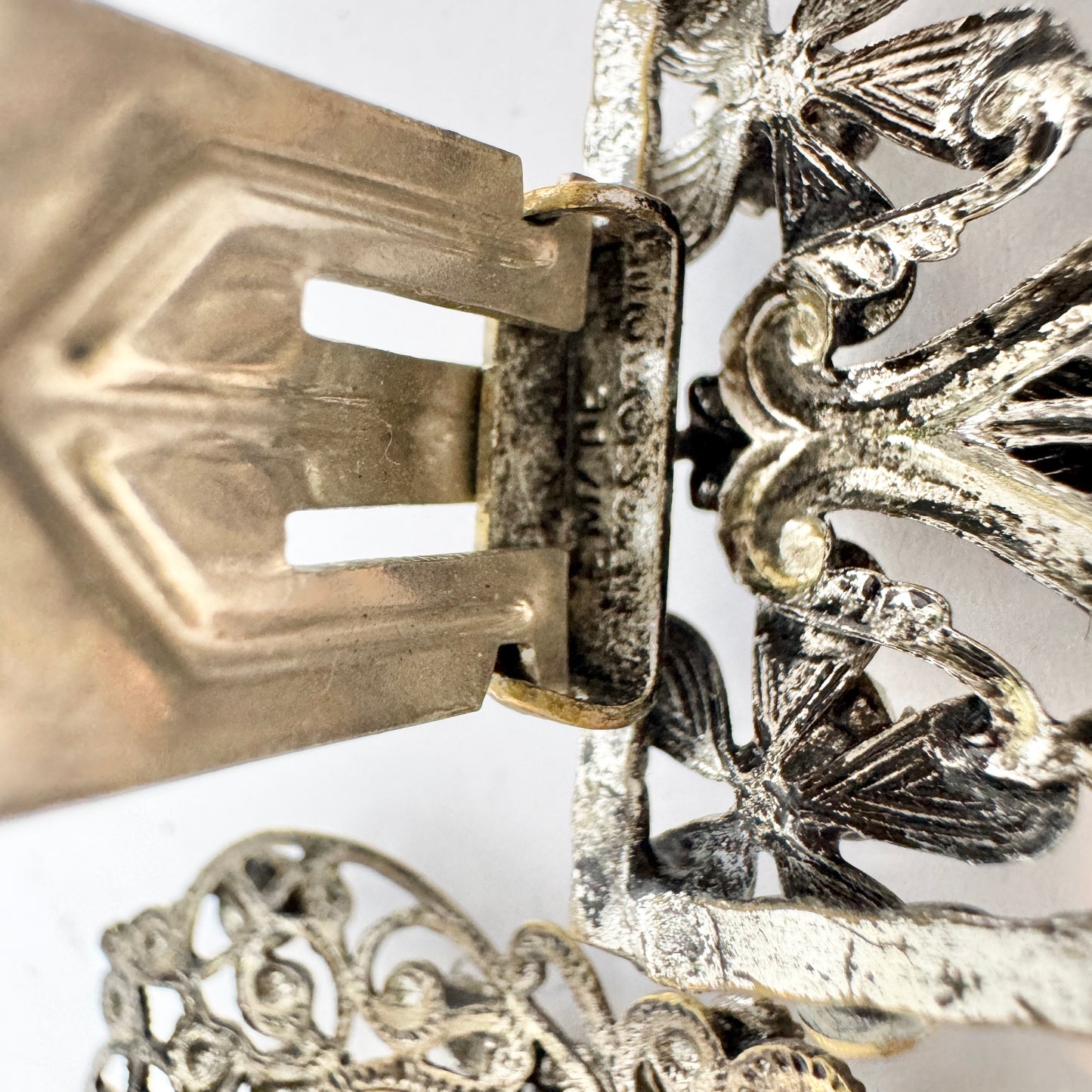 Czechoslovakia, Vintage Costume Jewelry Fur Clip Brooches.