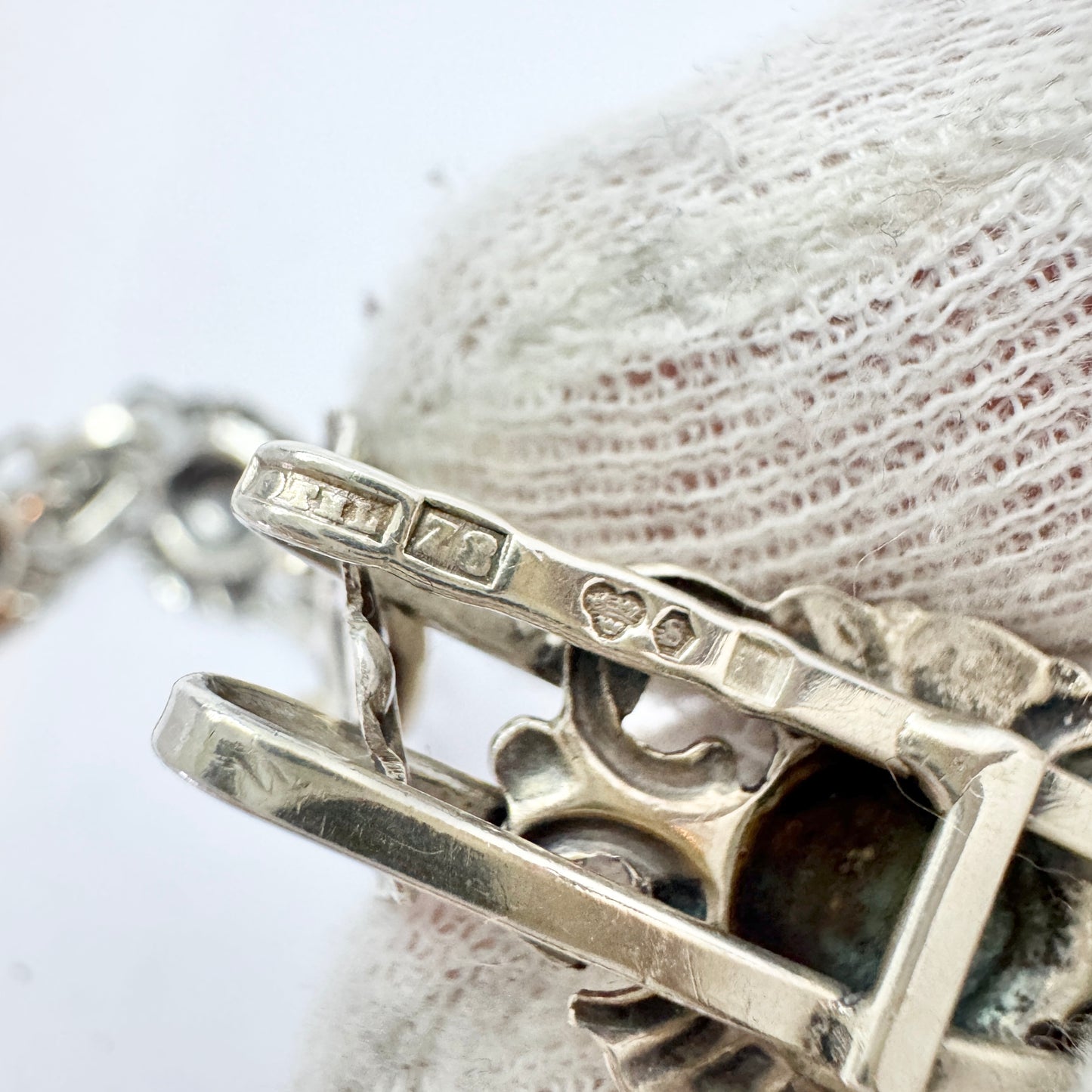 Orlow Th Lewinsohn, Sweden year 1950. Solid Silver Bracelet.