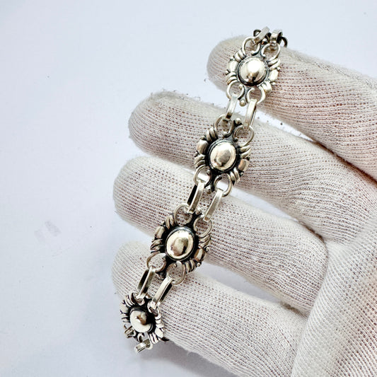 Orlow Th Lewinsohn, Sweden year 1950. Solid Silver Bracelet.