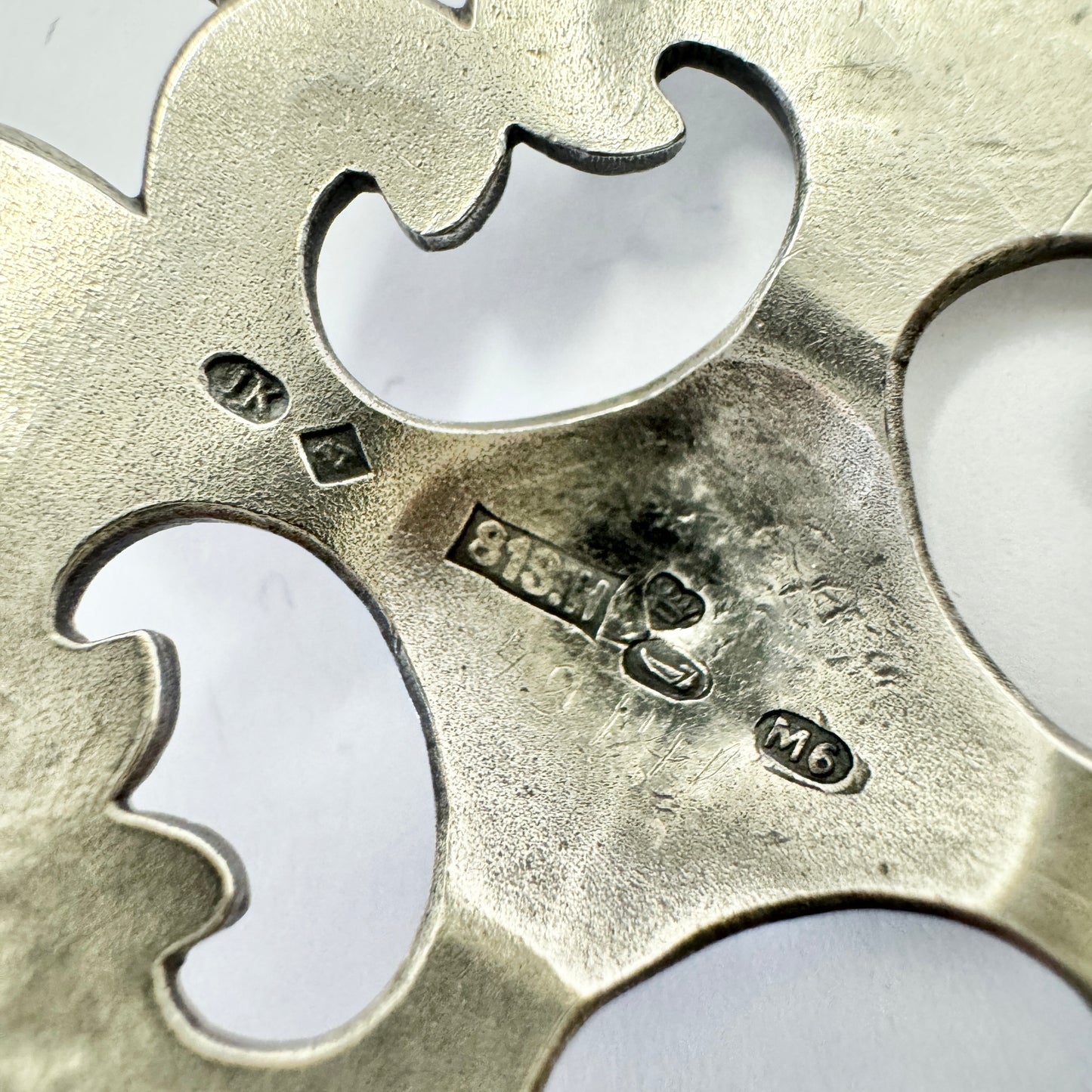 J.Kock for A.Tillander Finland 1941. Rare War-time Solid Silver Pendant Necklace