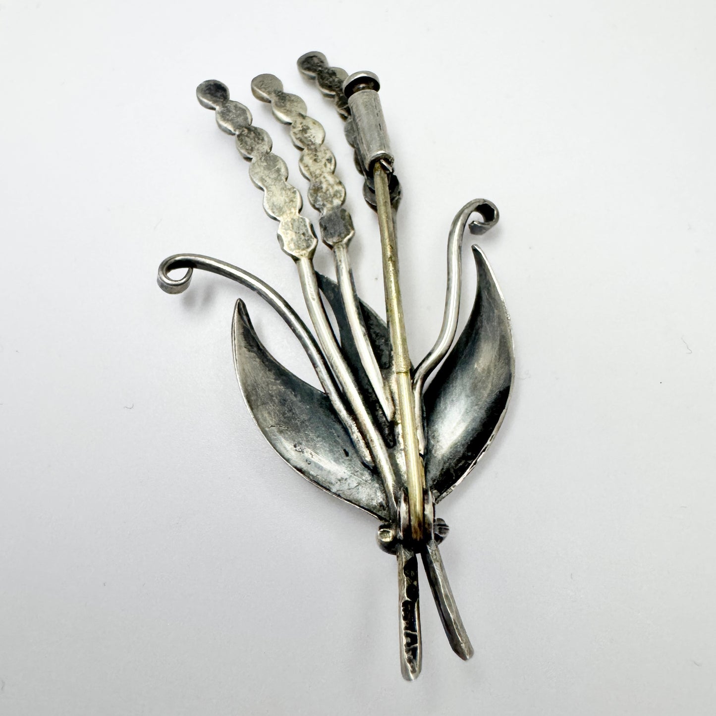 Kaplan, Sweden 1948. Vintage Solid Silver Brooch.