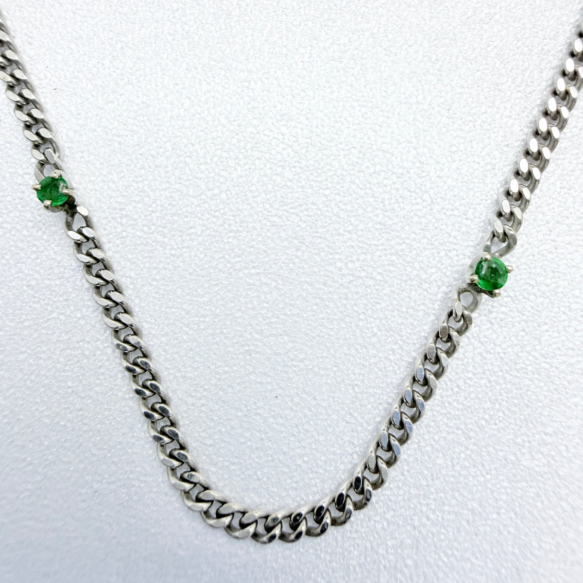 Sweden. Vintage 18k Gold Emerald Necklace.